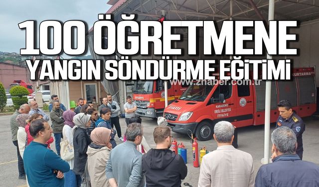 Kdz. Ereğli'de 100 öğretmene yangın söndürme eğitimi verilmeye başlandı!