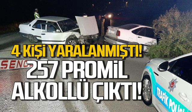 4 kişi yaralanmıştı! 257 promil alkollü çıktı!