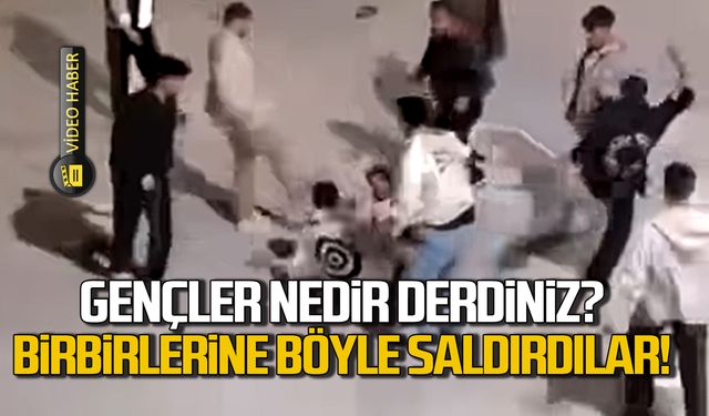 Amasra'da kavga! Birbirlerine böyle saldırdılar!