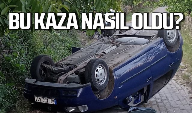 Kadın sürücü takla attı! Bu kaza nasıl oldu?