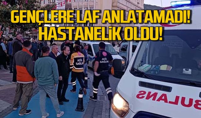 Gençlere laf anlatamadı! Yaşlı kadın hastanelik oldu!