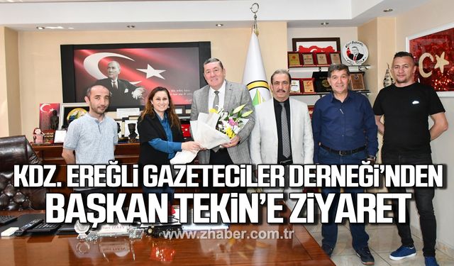 Karadeniz Ereğli Gazeteciler Derneği'nden Başkan Nuri Tekin'e ziyaret!