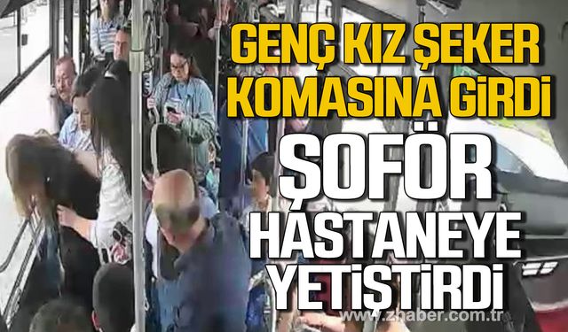 Karabük’te halk otobüsünde şeker komasına giren kızı şoför hastaneye yetiştirdi!