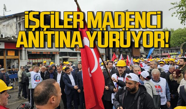 Zonguldak'ta işçiler Madenci Anıtına yürüdü!