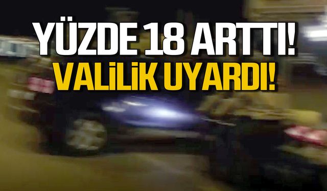 Kazalar yüzde 18 arttı!  Valilik uyardı!