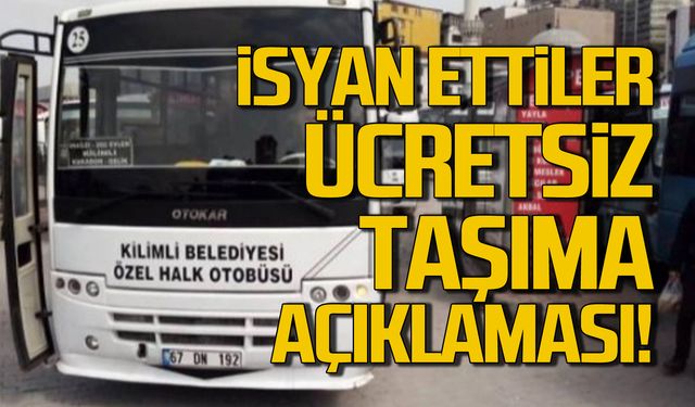 Kilimli'de ücretsiz taşıma açıklaması! İddialara böyle yanıt verdiler!