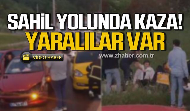 Kozlu sahil yolunda kaza! Yaralılar var!