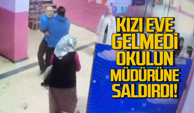 Kızı eve gelmedi okul müdürüne saldırdı!