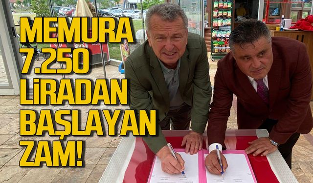 Çaycuma'da memurlara 7.250 liradan başlayan zam