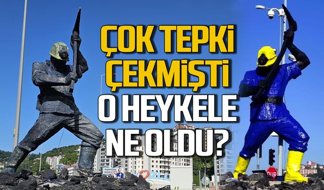 Renkleri tepki çekmişti. Madenci heykeline ne oldu?