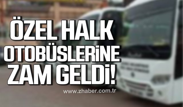 Kilimli özel halk otobüslerine zam geldi!