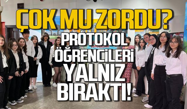 Zonguldak protokolü öğrencileri yalnız bıraktı!