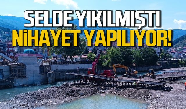 Selde yıkılmıştı! Asma köprü nihayet yapılıyor!