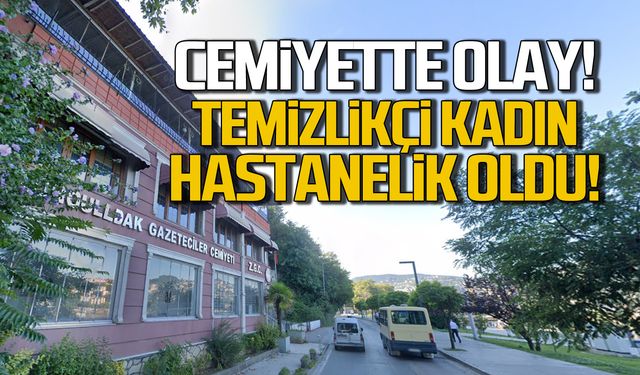 Gazeteciler Cemiyeti'nde olay! Temizlikçi kadın hastanelik oldu!