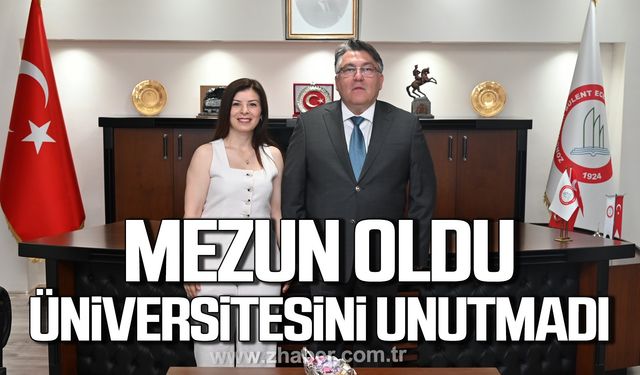 ZBEÜ birincisi Gülümser Kahveci Rektör Özölçer’i ziyaret etti!