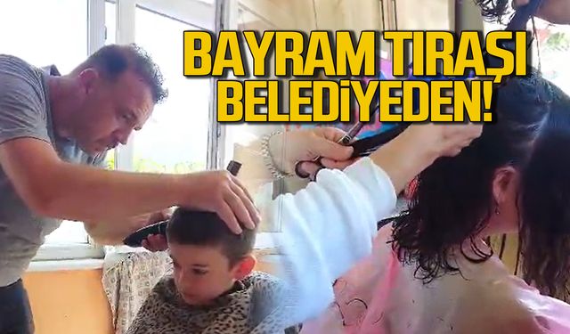 Bayram tıraşı Kilimli Belediyesi'nden