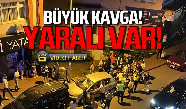 Ereğli'de büyük kavga! Yaralı var! Trafik kilitlendi!