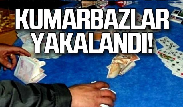 Çaycuma'da kumarbazlara baskın! Suçüstü yakalandılar!