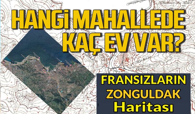 Fransızların Zonguldak haritası! Hangi mahallede kaç ev var?