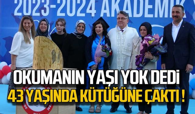 Zonguldaklı öğrenci 43 yaşında mezun oldu!