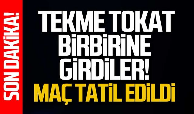 Zonguldak'ta futbolcular tekme tokat birbirine girdiler!