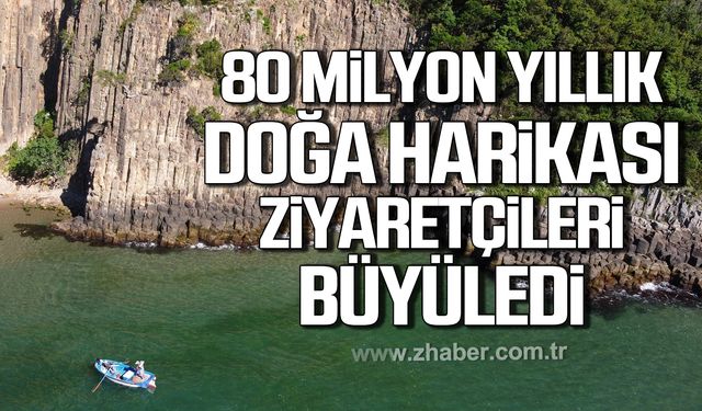 Bartın’da 80 milyon yıllık doğa harikası lav sütunları ziyaretçileri büyüledi!