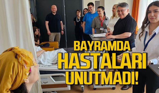 Rektör Özölçer bayramda hastaları unutmadı!