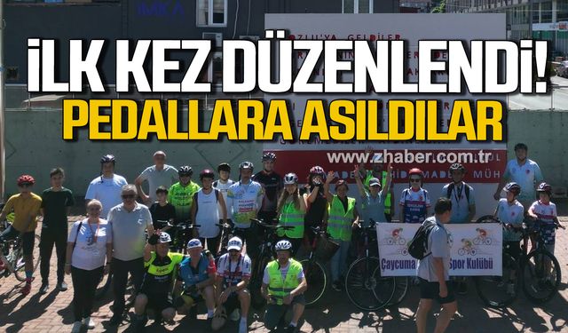 1. Kozlu Bisiklet Turu düzenlendi! Yeşil yelekliler pedallara asıldı!