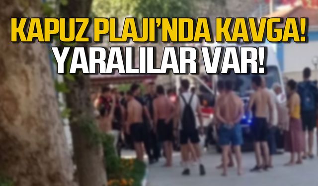 Kapuz Plajı'nda kavga! Yaralılar var!