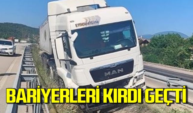 Bariyerleri kırdı geçti