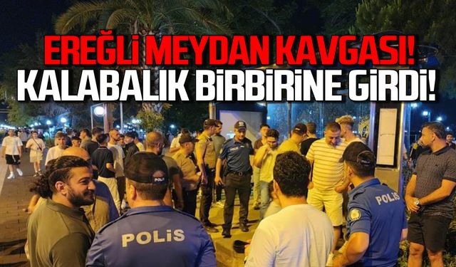 Ereğli'de meydan kavgası! Kalabalık birbirine girdi!