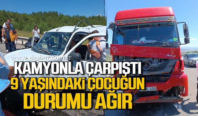 Karabük'te kamyon ve otomobil çarpıştı! 9 yaşındaki çocuğun durumu ağır!