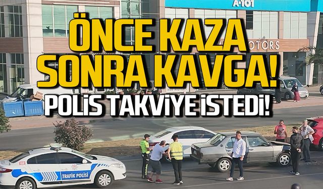 Kozlu'da önce kaza sonra kavga! Polis takviye istedi!