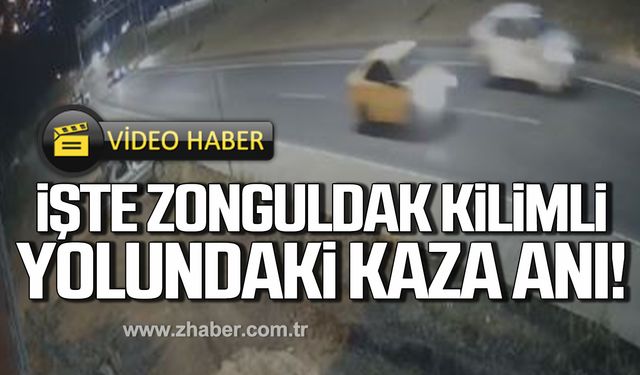 İşte Zonguldak Kilimli yolundaki kaza anı!