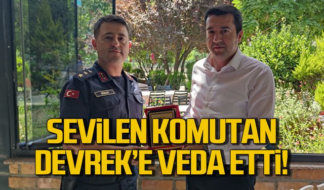 Sevilen komutan Devrek'e veda etti