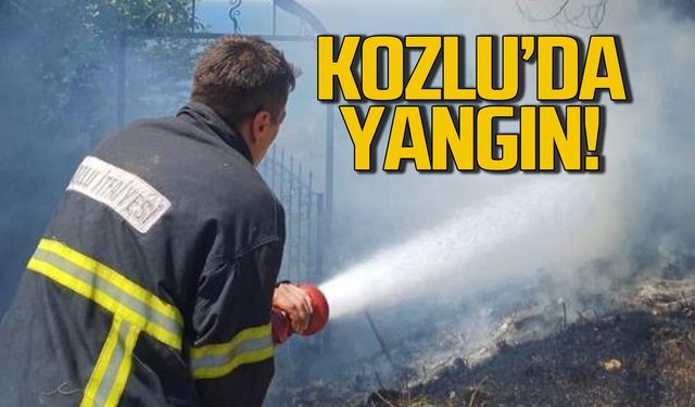 Kozlu'da anız yangını! Ekipler olay yerinde!