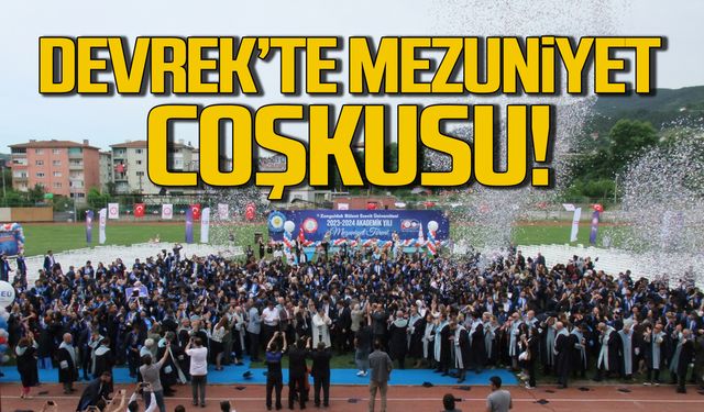 Devrek'te bin öğrenci mezuniyet coşkusunu yaşadı!