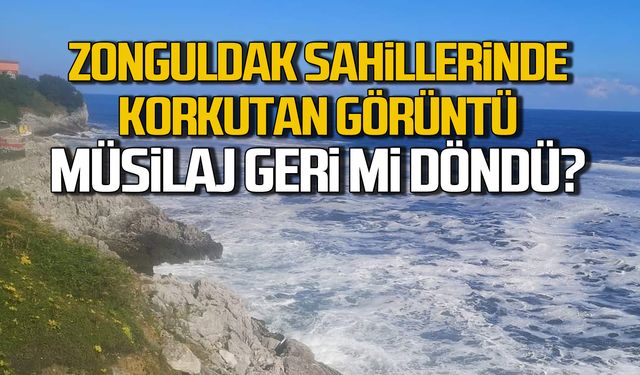 Zonguldak sahillerinde korkutan görüntü! Müsilaj geri mi döndü?