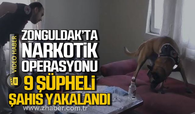 Zonguldak'ta narkotik operasyonu! 9 şüpheli şahıs yakalandı!