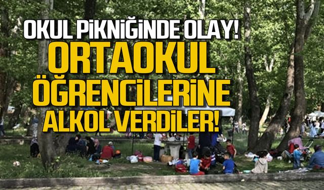 Müdür yardımcıları okul pikniğinde öğrencilerle alkol aldıl!