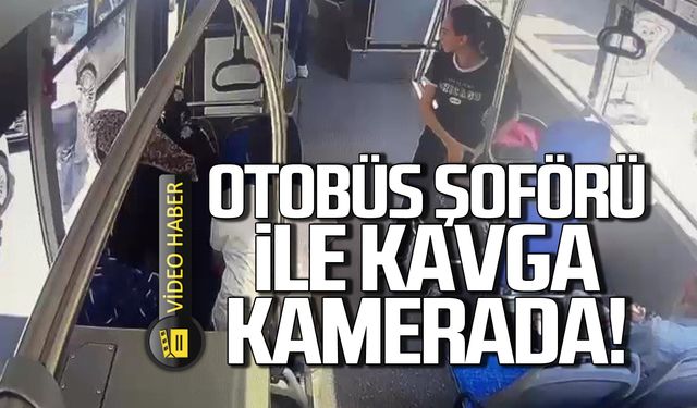 Otobüs şoförü ile kavga saniye saniye kaydedildi!