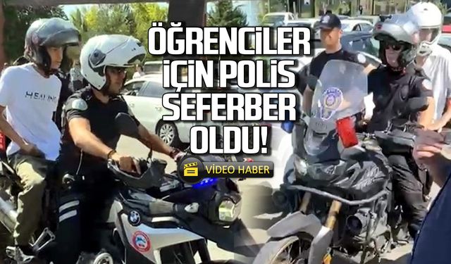 Polis öğrenciler için seferber oldu! Sınava böyle yetiştirdiler!