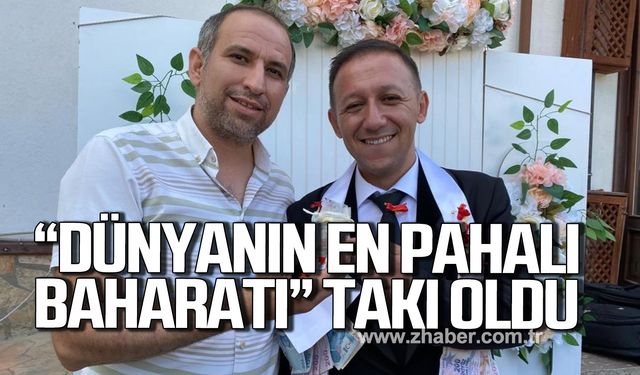 Karabük'te gelin ve damada "Dünyanın en pahalı baharatı" olan safran takıldı!