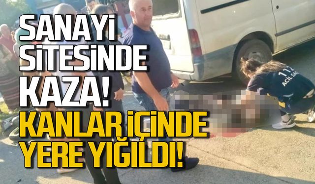 Sanayi girişinde kaza! Kanlar içinde kaldı!