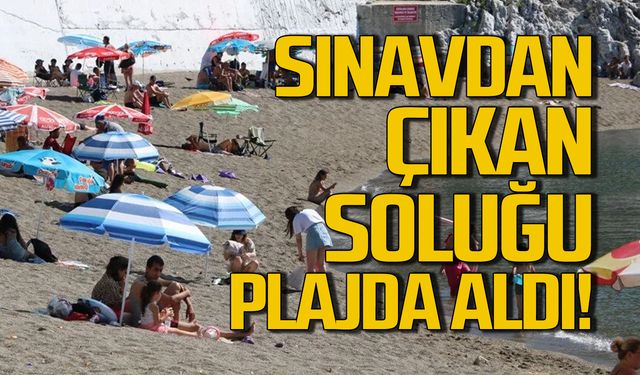 YKS sonrası soluğu plajda aldılar!