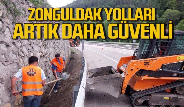 Zonguldak yolları artık daha güvenli