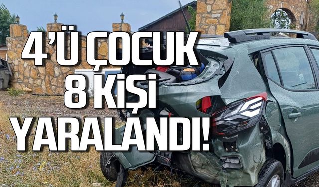 Karabük'te kaza! 4'ü çocuk 8 kişi yaralandı!