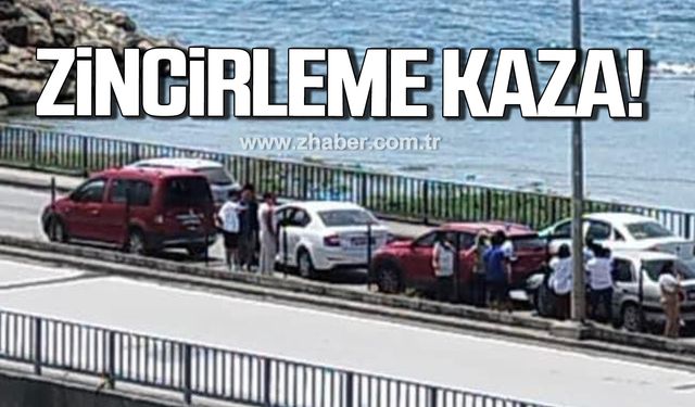 Alaplı'da köprüde zincirleme kaza!