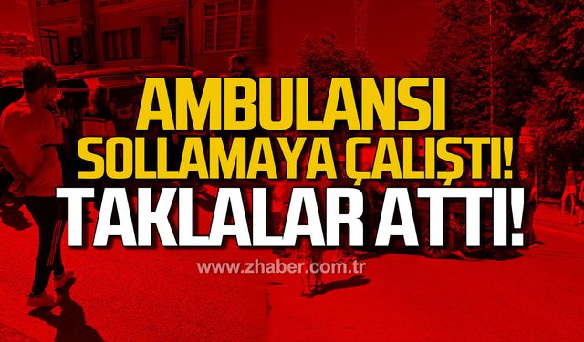 Ambulansı sollamaya çalıştı! Takla attı! 2 yaralı var