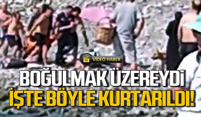 Boğulmak üzereydi işte böyle kurtarıldı!